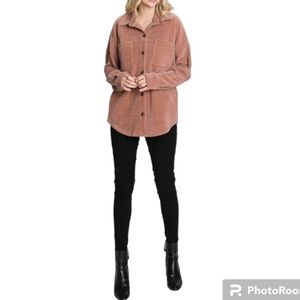 NWOT Sunday Best Long Sleeve Corduroy Bottom Down T-shirt Size 3